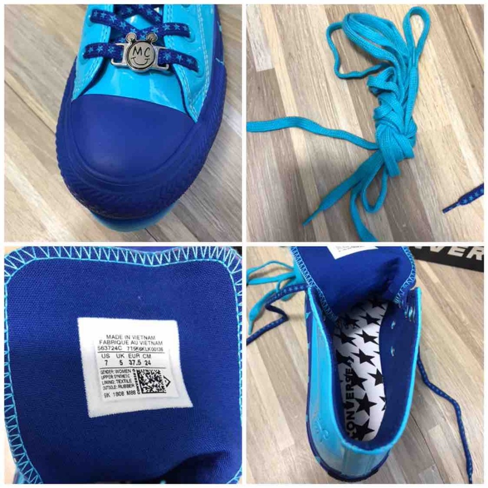 Converse & Miley Ctas Platform HI Patent Blue Wmns - Picture 4 of 5